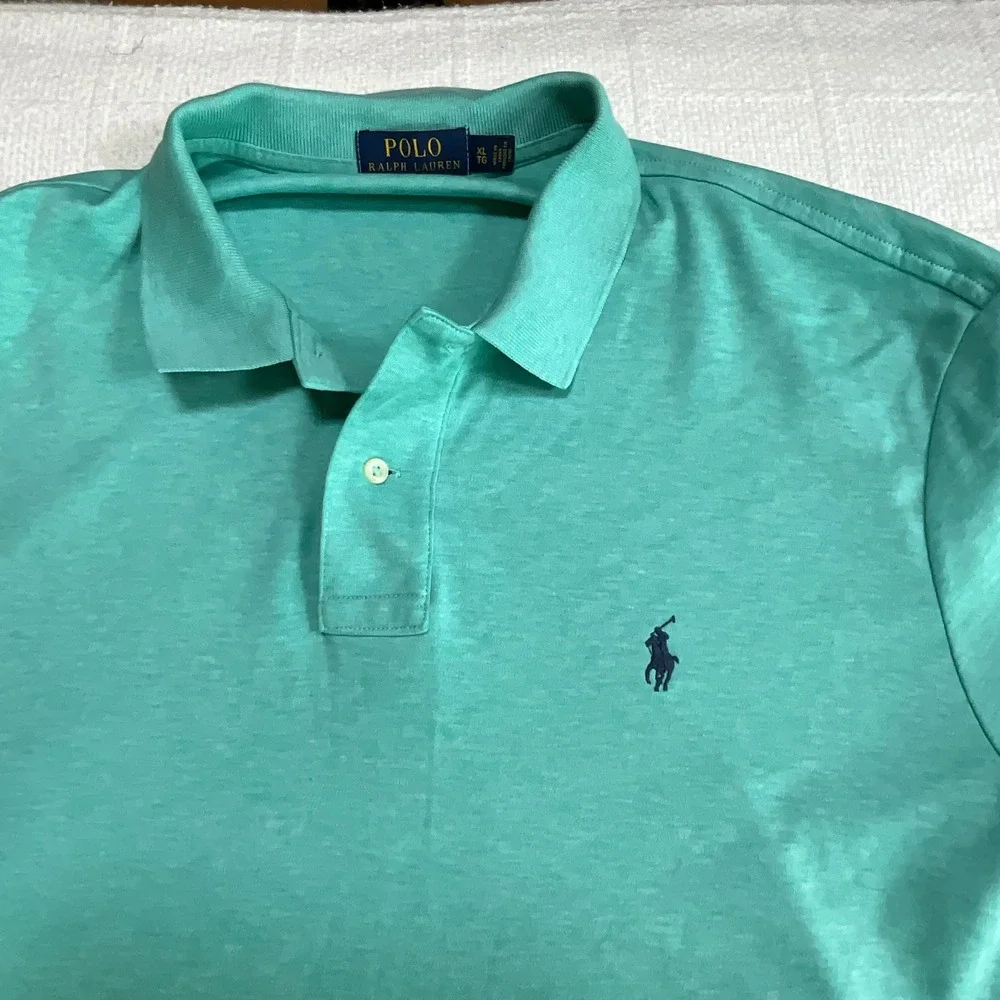 Polo Ralph Lauren‎ Men's XL Green Short Sleeve Classic Fit Polo Shirt